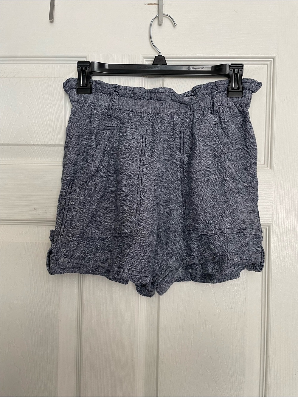 Time and Tru XS 0-2 Casual Paperbag Waist Women’s Shorts - Navy Blue